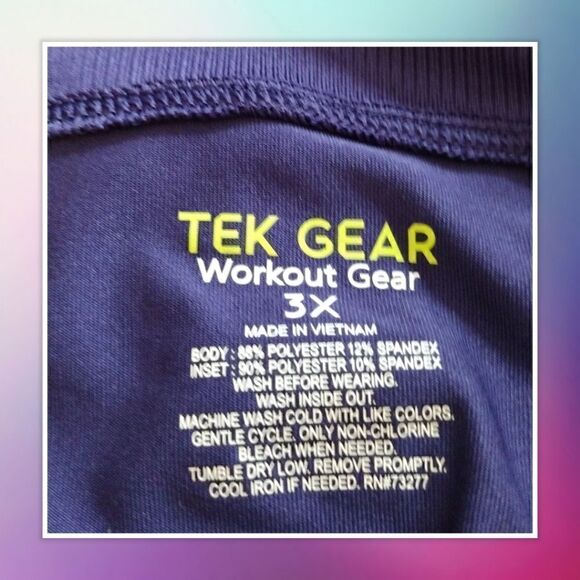 💕Women’s Tek Gear® Performance Work Out Gear  Tank Size 3X - Picture 5 of 5
